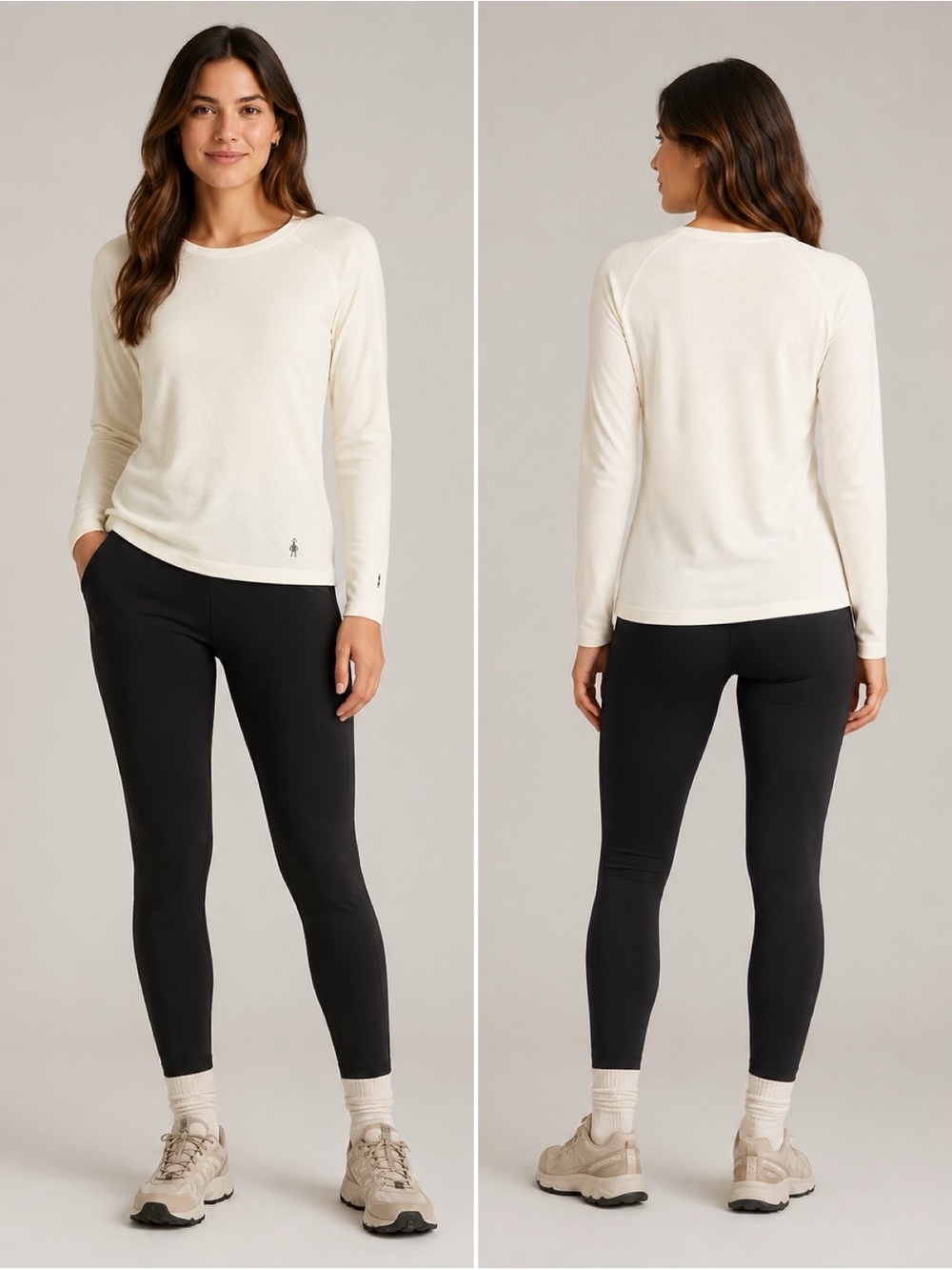 Smartwool Women’s Merino Wool Lace Long Sleeve Base Layer Cream Size S NWT